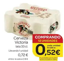 Supermercados El Jamón VICTORIA Cerveza oferta