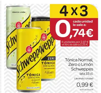 Supermercados El Jamón SCHWEPPES Tónica Normal, Zero o Limón oferta