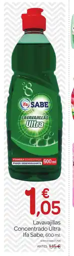 Supermercados El Jamón IFA SABE Lavavajillas Concentrado Ultra oferta