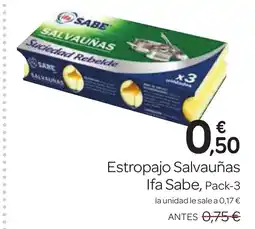 Supermercados El Jamón IFA SABE Estropajo Salvauñas oferta