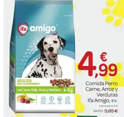 Supermercados El Jamón IFA AMIGO Comida Perro Carne, Arroz y Verduras oferta
