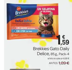 Supermercados El Jamón BREKKIES Gato Daily Delice oferta