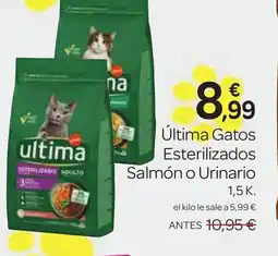 Supermercados El Jamón ÚLTIMA Gatos Esterilizados Salmón o Urinario oferta
