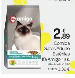Supermercados El Jamón IFA AMIGO Comida Gatos Adulto Estériles oferta