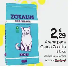 Supermercados El Jamón ZOTALIN Arena para Gatos oferta