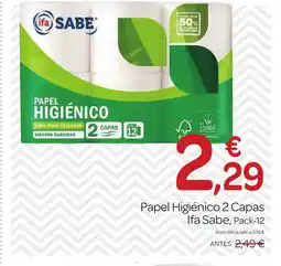 Supermercados El Jamón IFA SABE Papel Higiénico 2 Capas oferta