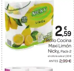 Supermercados El Jamón NICKY Rollo Cocina Maxi Limón oferta