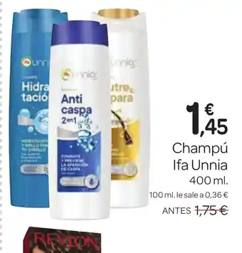 Supermercados El Jamón IFA UNNIA Champú oferta
