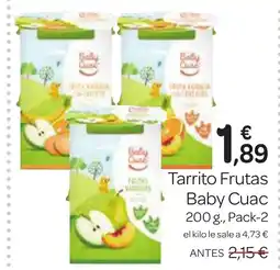 Supermercados El Jamón BABY CUAC Tarrito Frutas oferta