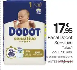 Supermercados El Jamón Pañal Dodot sensitive oferta