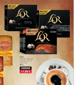 GM Cash & Carry L'OR Café en cápsulas ristretto, onix o Colombia oferta
