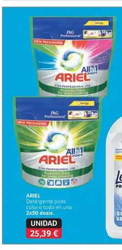GM Cash & Carry ARIEL Detergente pods color o todo en uno 2x50 dosis. oferta