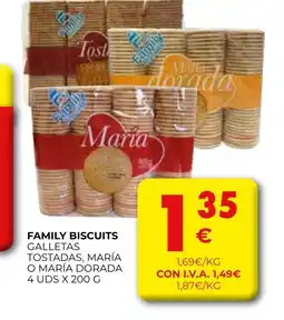 CashDiplo FAMILY BISCUITS Galletas tostadas, maría o maría dorada oferta