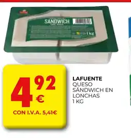 CashDiplo LAFUENTE Queso sandwich en lonchas oferta