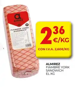 CashDiplo ALMIAREZ Fiambre york sandwich oferta