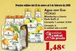 Gadis PEDRAS Agua con Gas Mandarina o Limón oferta