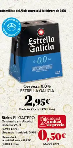 Gadis EL GAITERO Sidra Original o sin Alcohol oferta
