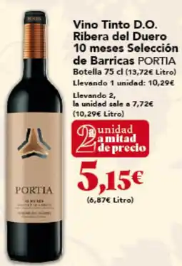 Gadis PORTIA Vino Tinto D.O. Ribera del Duero 10 meses Selección de Barricas oferta