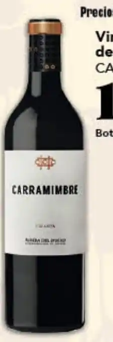 Gadis CARRAMIMBRE Vino Tinto D.O. Ribera del Duero Crianza oferta
