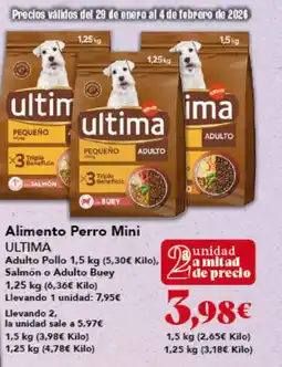 Gadis ULTIMA Alimento Perro Mini oferta