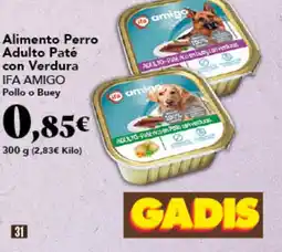 Gadis IFA AMIGO Alimento Perro Adulto Paté con Verdura oferta