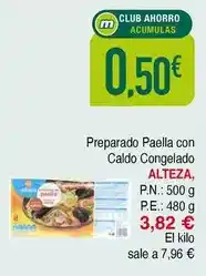 Masymas Alteza - preparado paella con caldo congelado oferta