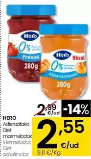 Eroski Hero - mermeladas diet oferta