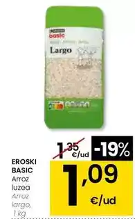 Eroski Eroski basic - arroz largo oferta