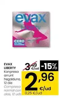 Eroski Evax liberty - compresa normal con alas oferta