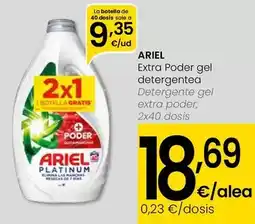 Eroski Ariel - detergente gel extra poder oferta