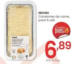 Eroski Eroski - canelones de carne oferta