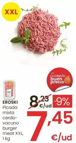 Eroski Eroski - picada mixta cerdo-vacuno burger meat xxl oferta