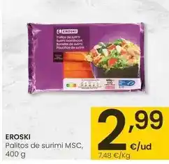 Eroski Eroski - palitos de surimi msc oferta