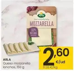 Eroski Arla - queso mozzarella lonchas oferta