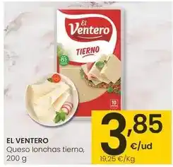 Eroski El ventero - queso lonchas tierno oferta