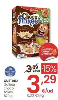 Eroski Cuétara - galleta choco flakes oferta