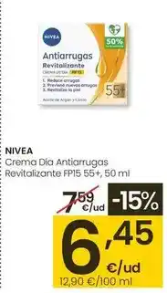 Eroski Nivea - crema dia antiarrugas revitalizante fp15 55+ oferta