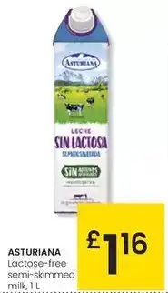 Eroski Asturiana - lactose-free semi-skimmed milk oferta