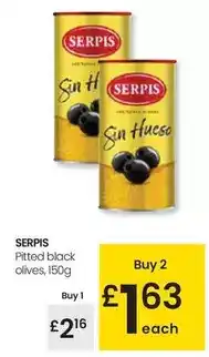Eroski Serpis - pitted black olives oferta