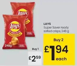 Eroski Lay's - super saver ready salted crisps oferta