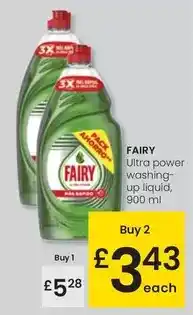 Eroski Fairy - ultra power washing-up liquid oferta
