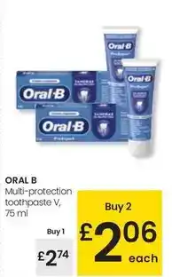 Eroski Oral b - multi-protection toothpaste v oferta