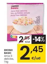 Eroski Eroski basic - arroz 3 delicias oferta
