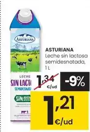 Eroski Asturiana - leche sin lactosa semidesnatada oferta