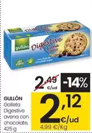 Eroski Gullón - galleta digestive avena con chocolate oferta