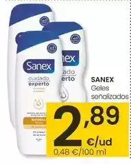 Eroski Sanex - geles oferta