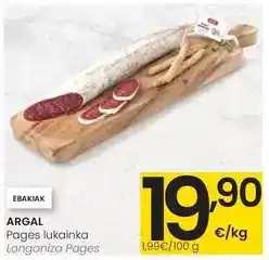 Eroski Argal - longaniza pages oferta