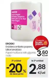 Eroski Eroski - papel multiusos rollo gigante oferta