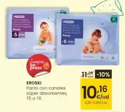 Eroski Eroski - pants con canales super absorbentes oferta