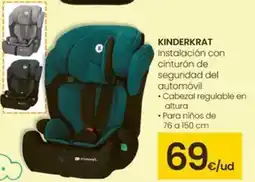 Eroski Kinderkraft - instalacion con cinturon de seguridad del automovil oferta